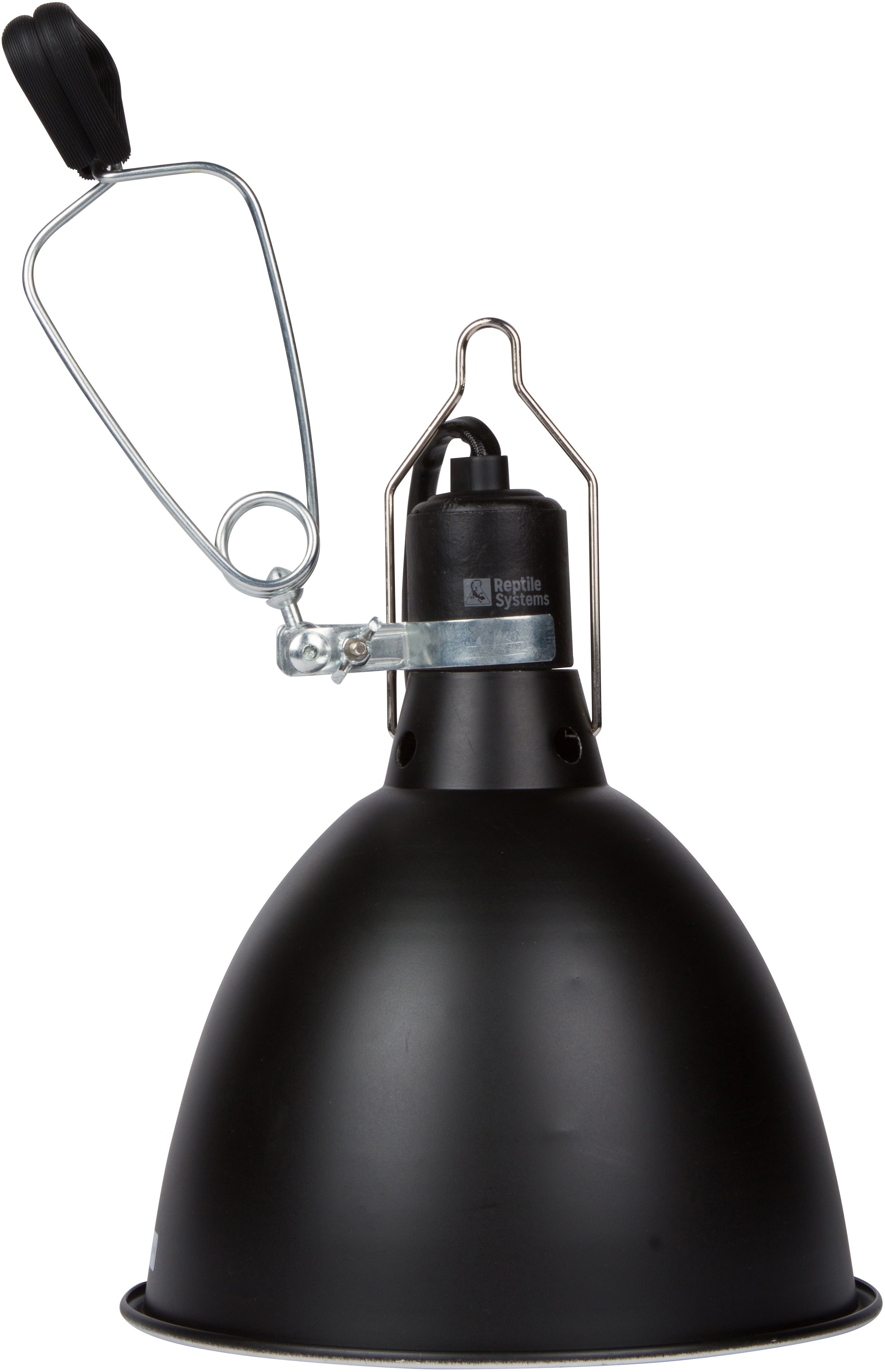 REPTILE SYSTEMS Hanging Clamp Lamp with Ceramic Reflector - BLACK, Reptile Heat Lamp Holder